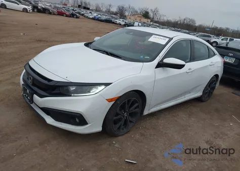 2019 Honda Civic Sport z USA, uszkodzony, nr VIN 19XFC2E85KE002025